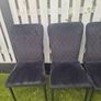 black velvet dining chairs x 4 Image 2