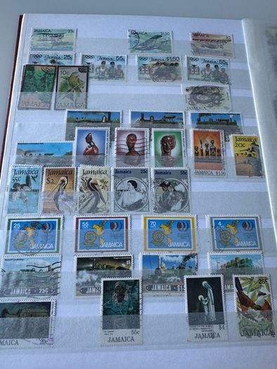 JAMAICA collection in stamp album
