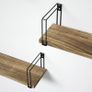 NEW SALE | Rustic Floating Shelves, Decorative Wood Wall Shelves Set of 3, Wall Mounted Storage Shelves for Bedroom, Living Room, Kitchen, Bathroom, Office and More Carbonized Image 4