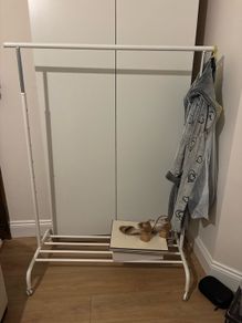 X2 IKEA RIGGA white Clothes rail