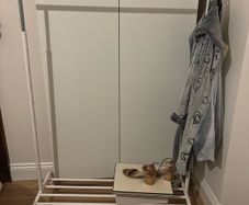 X2 IKEA RIGGA white Clothes rail