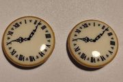 Retro Clock Steam Punk Earrings Clip On