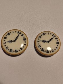 Retro Clock Steam Punk Earrings Clip On