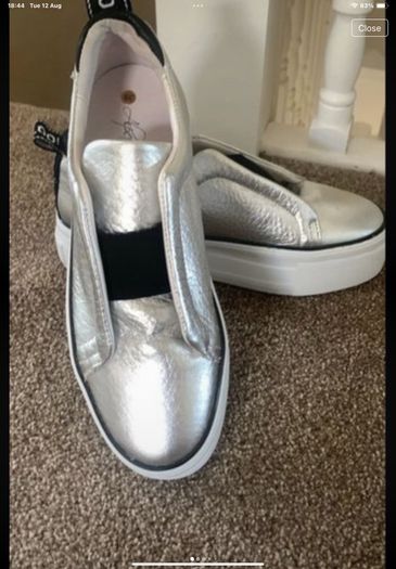 trainers Bnwt alpe silver slip on trainer rrp 180