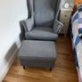 arm chair with stool Image 3
