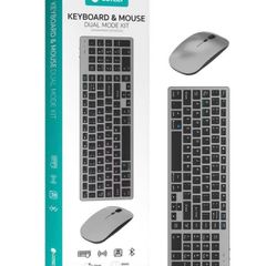 Brand New COTECi Slim 2.4G BT Wireless Keyboard Mouse Combo 102 Keys Rechargeable  Office Keyboard Mouse Set