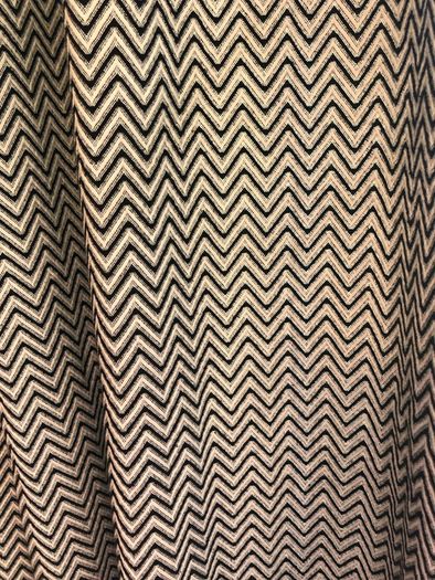 Black, white and grey Chevron curtains