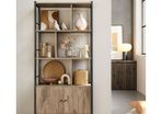 Bookcase, Bookcase with 4 Open Shelves, Shelf, Standing Shelf, Spacious Living Room Cabinet, Kitchen, Office, Steel Frame, Industrial Design, Oak Brown/Black