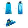 Foldable Water Bottles Flexible Reusable Travel Water Bottle Plastic Water Pouch Soft Flask Water Bag With Carabiner Clip Image 2