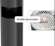 12L Rubbish Bin Outdoor Stainless Steel Trash Can with Lid Large Outdoor Bin Garbage Can for Garden, Backyard, Home, Office, Restaurant, Indoor, Black
