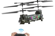 Helicopter, 2.4GHz Military Remote Control Helicopter, 3.5 Channel RC Airplane for Kid, 20 Mins Flight Time, One-Key Takeoff/Landing &amp; LED Lights, Flying Plane Toys for Kids Ages 8 and up