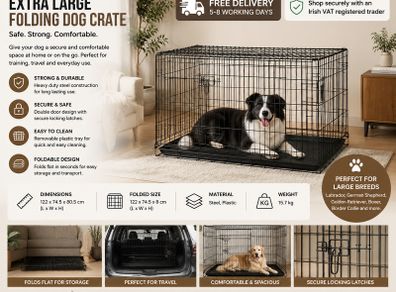 Extra Large Folding Dog Crate Dog Cage