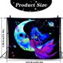 Glow in the Dark Tapestry, Skull Tapestry, Wall Tapestry Bedroom, UV Tapestry Wall Hanging, Aesthetic Tapestry Home Decorationfor Living Room 150 cm x 130 cm (FREE POSTAGE) Image 2