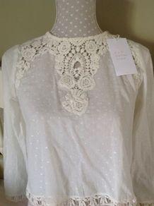 Bnwt Zara Cream Top Size Xs