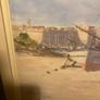 Orginal oil painting on canvas framed of boats Image 2
