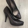 Leather high heels size 3 brown Image 2