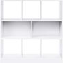 _bookshelf, cube shelf, standing shelf, with open compartments, for living room, study, children's room, office, as a room divider, 97.5 x 30 x 100 cm, white Image 5