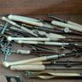 Antique set of architectural drawing instruments in original boxes plus extras in a lovely walnut wooden box Image 5