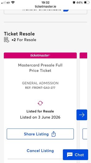 David Byrne Front standing tickets x 2 St Annes Park