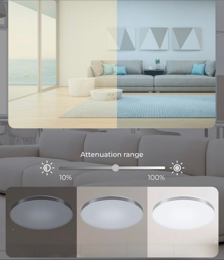 Smart LED ceiling light, RGBIC + CCT, iLink app