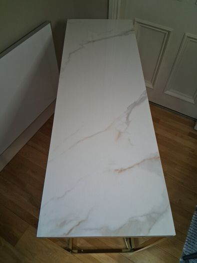 Modern Console Table Marble and Gold Effect
