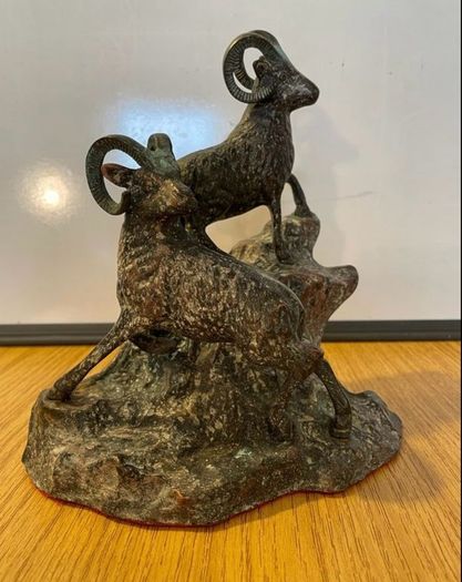 Vintage Bronze Big Horn Rams c1970