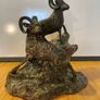 Vintage Bronze Big Horn Rams c1970 Image 4
