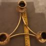 bright brass three candle holder Image 2