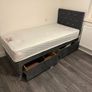 Single Bed And Mattress With Headboard Image 2