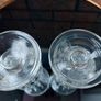 Vintage Pair of Pressed Italian Glass Footed Posy/Bud Vases Image 6