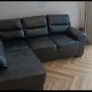 L shaped leather Sofa 4 seat compact Image 3