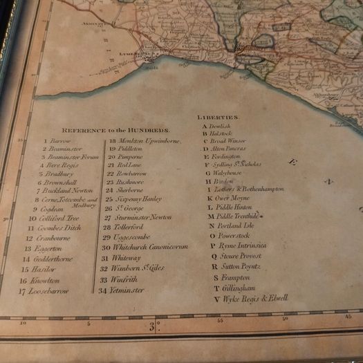 Antique 1830 Map of Dorset by Henry Teesdale