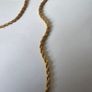 24K Solid Yellow Gold Round Snake Chain Image 5