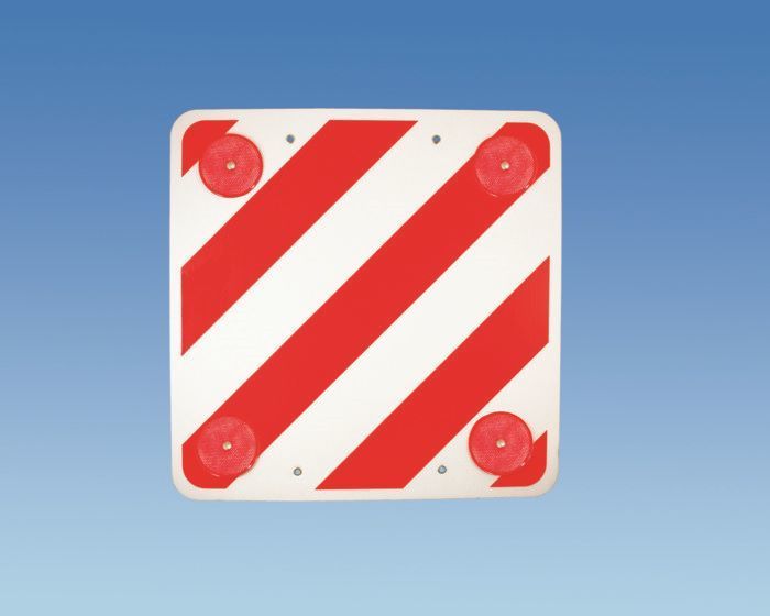 PVC Hazard Sign 50x50cm with Reflectors