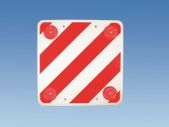 PVC Hazard Sign 50x50cm with Reflectors