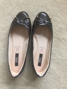 M&S leather navy pumps