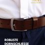 Brand New Massi Morino men's leather belt brown Image 4