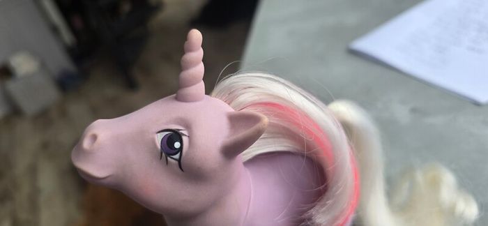 TLC Powder Unicorn Ponies MLP G1 My Little Pony Hasbro