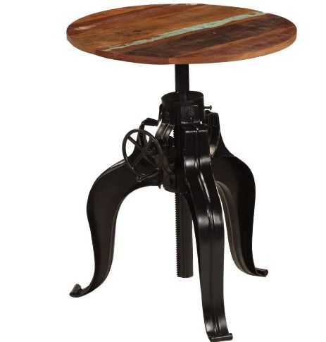 3sets Durable Recycled Wood Solid Bar Stool with Table