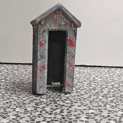 Vintage German or French Army metal sentry box