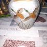 Beautiful Old Heavy Brass Cloisonne Vase Enameled Two Flying Ducks with Aquatic Plants, these are often dating from around 1900, Postage Available Image 4