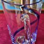 Antique Kilkenny Cobalt Blue Swirl Glass Large Footed Water Jug /Pitcher Image 7