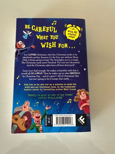 The Boy who slept through Christmas a musical novel by Matt Lucas