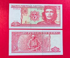 Cuba 3 Pesos. 2005 Che Guevara Pick 127 ( Uncirculated )