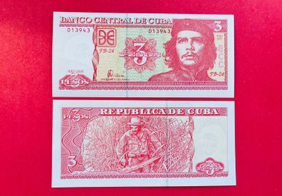 Cuba 3 Pesos. 2005 Che Guevara Pick 127 ( Uncirculated )