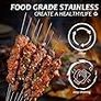 20 PCS BBQ Metal Skewers Stainless Steel,7.87''/20cm Reusable Kebab Skewers for Grilling, Oven, and BBQ Image 3