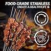 20 PCS BBQ Metal Skewers Stainless Steel,7.87''/20cm Reusable Kebab Skewers for Grilling, Oven, and BBQ