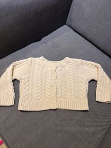 Gap baby cardigan cream size 3-6 m