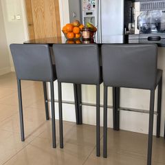 3 Grey Bar Stools - 25 EUR each