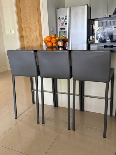 3 Grey Bar Stools - 25 EUR each